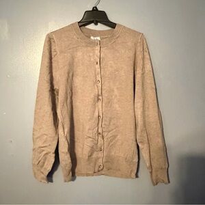 Source Unknown Light Brown Cardigan Sweater